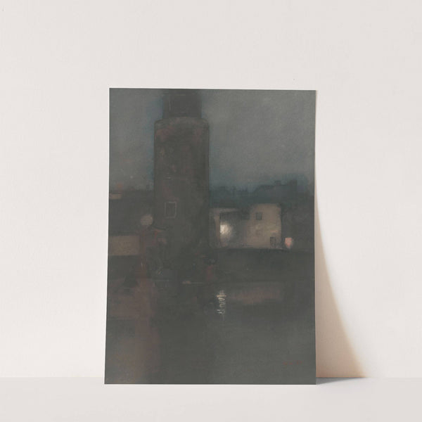 De Montelbaanstoren te Amsterdam bij nacht by Willem Witsen