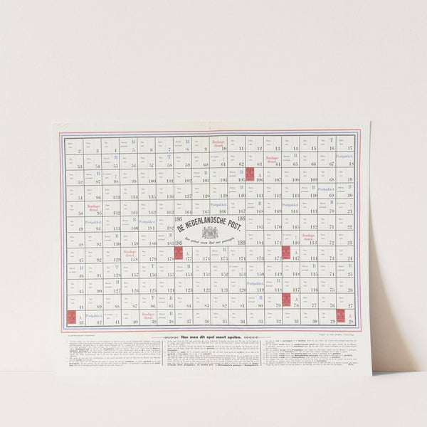 De Nederlandsche post - Een geheel nieuw spel met postzegels by Piet Louwerse
