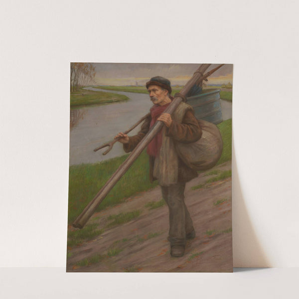 De palingvisser (1900) by Jef Van de Fackere