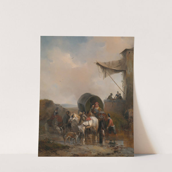 De pleisterplaats (1835) by Joseph Moerenhout