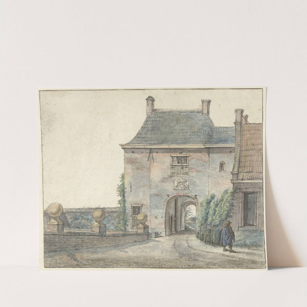 De poort van het kasteel van Heemstede by Gerrit Lamberts