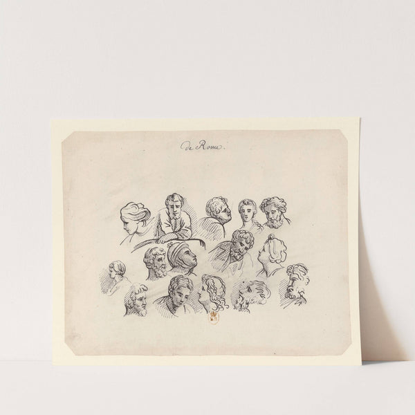 De Rome – étude de visages (1777-1825) by Jean Jacques Lequeu