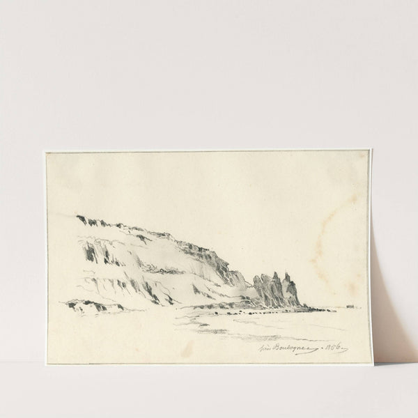 De rotskust bij Boulogne (1856) by Pieter van Loon