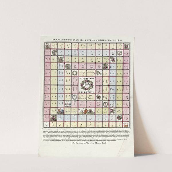 De rozen en doornen des Levens. Gezelschaps-spel by Anonymous