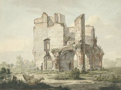 De ruïne van de Abdij van Rijnsburg