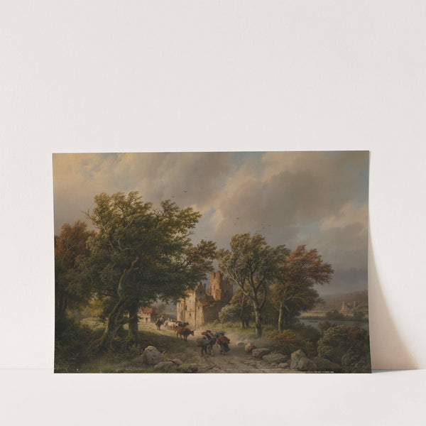 De rukwind (1845) by Barend Cornelis Koekkoek