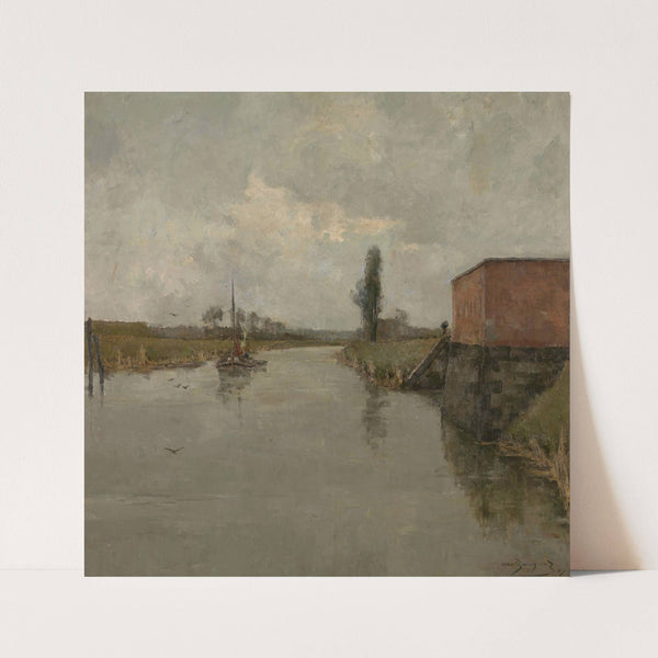 De Schelde in Dendermonde (1887) by Albert Baertsoen
