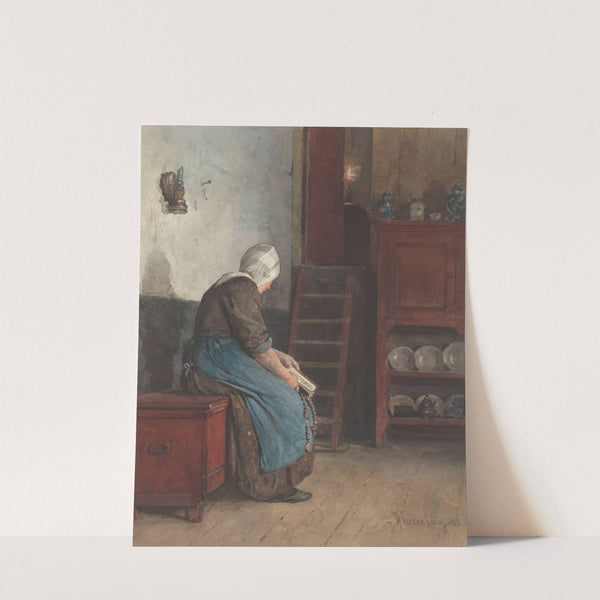 De treurende weduwe by Hendrik Valkenburg