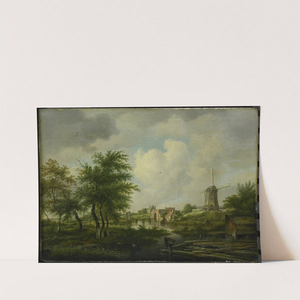 De vervallen wal te Amsterdam met de Weteringpoort, gezien over de Buitensingel by Jan Hulswit