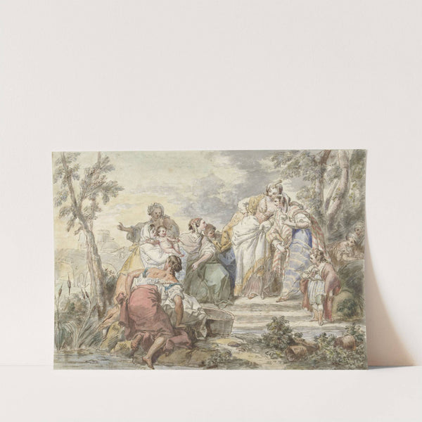 De vinding van Mozes (1744 - 1781) by Jean-Baptiste Le Prince