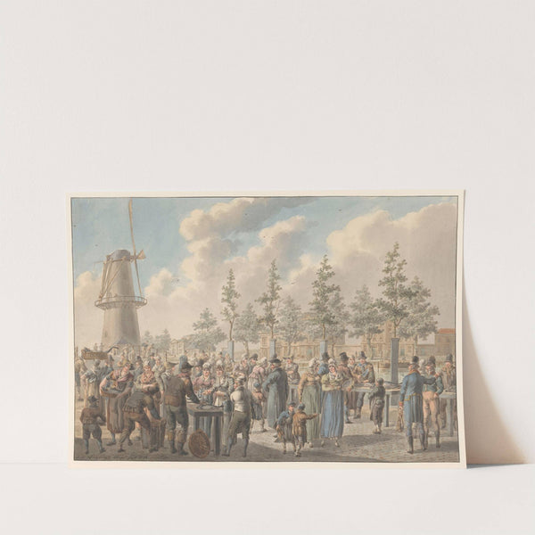 De vismarkt te Rotterdam (1816) by Jan Anthonie Langendijk