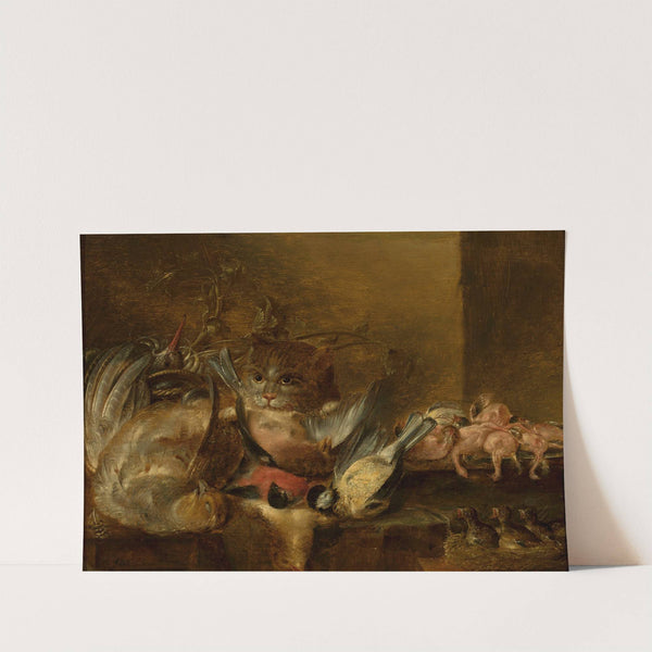 Dead birds and a cat by Alexander Adriaenssen