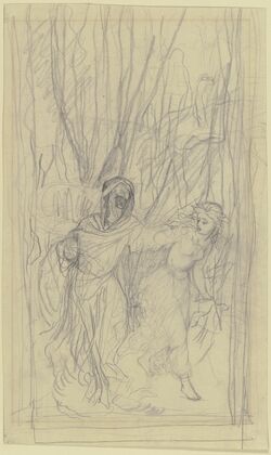 Death and girl in the forest