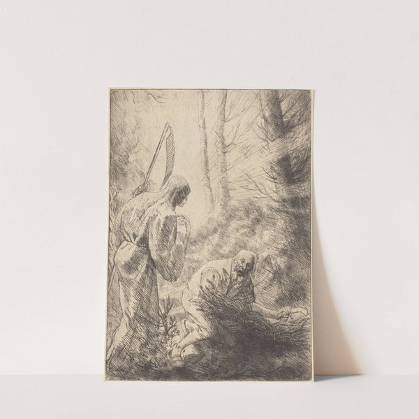 Death and the Woodcutter, 2nd plate (La Mort de le bucheron) by Alphonse Legros