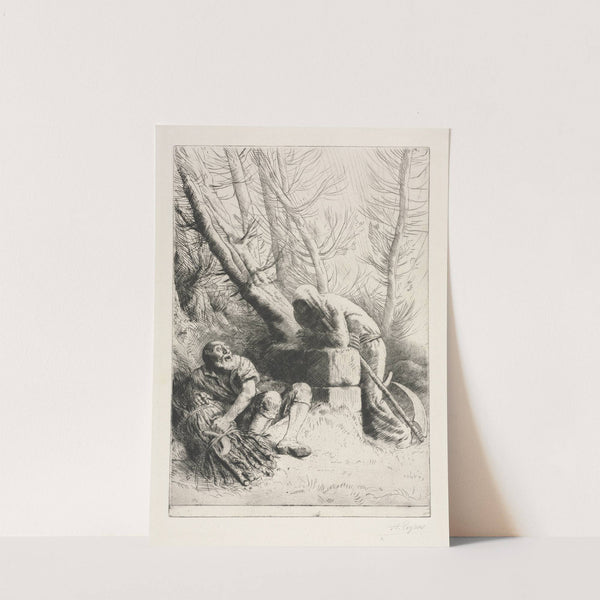 Death and the Woodcutter (1881) by Alphonse Legros