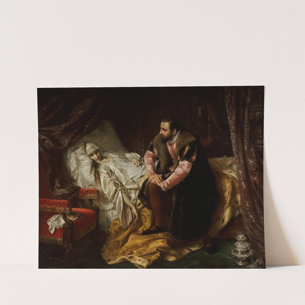 Death of Barbara Radziwiłł by Józef Simmler