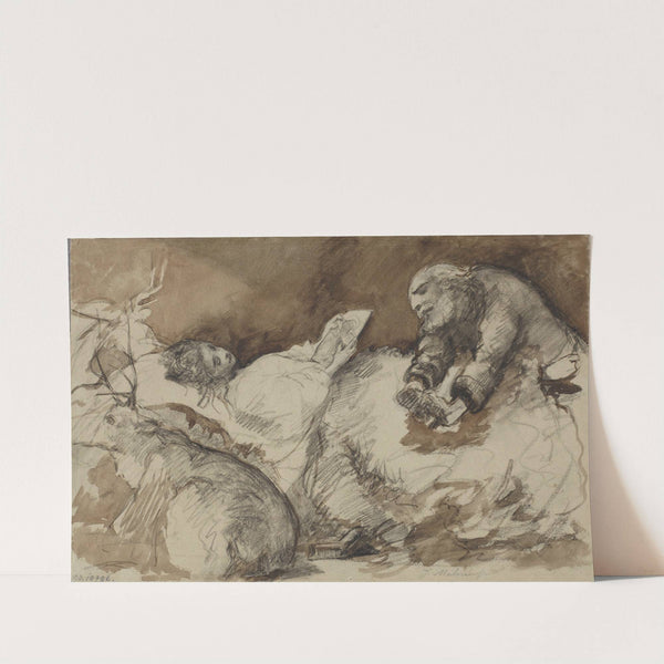 Death of Ellenai – Sketch Inspired by the Poem 'Anhelli' by Juliusz Słowacki by Jacek Malczewski