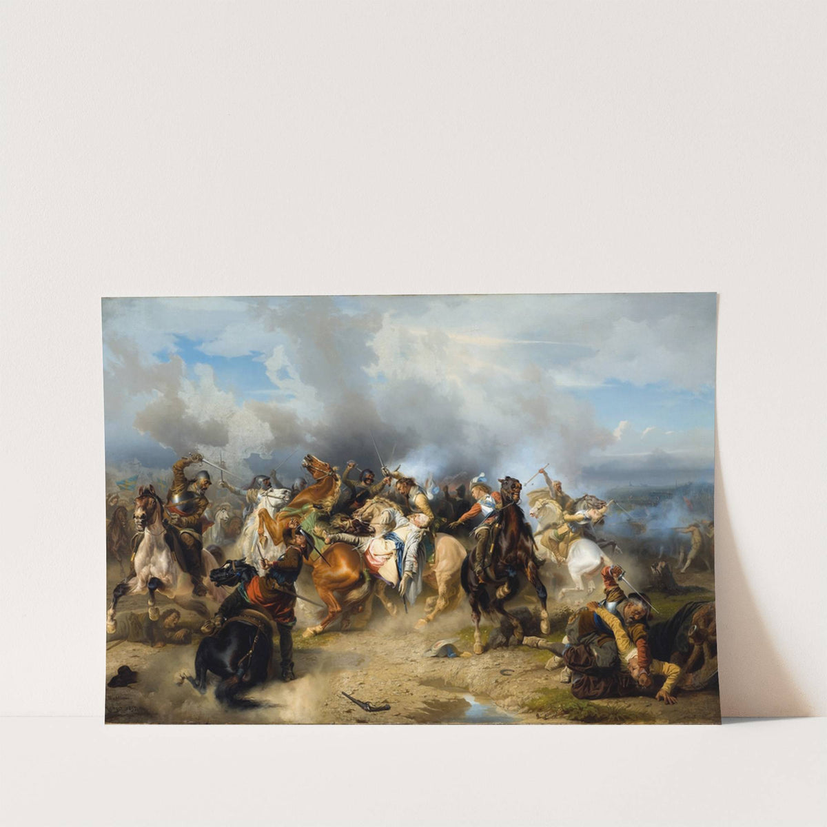 Death of King Gustav II Adolf of Sweden at the Battle of Lützen by Carl Wahlbom