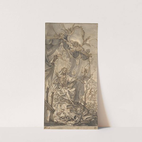 Death on a Canopied Throne (Design for a Title Page) by Godfried Maes