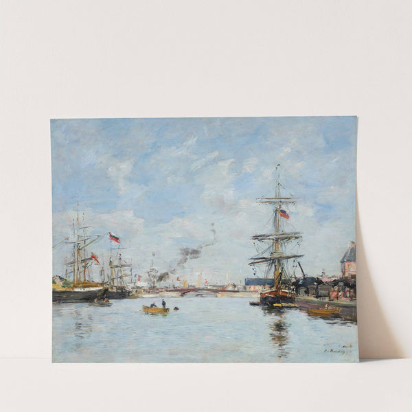 Deauville, Le Bassin À Marée Haute (1890) by Eugène Boudin