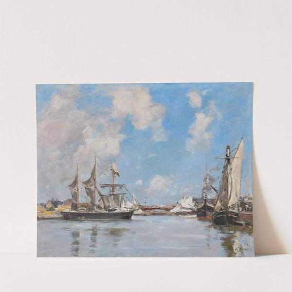 Deauville. Le bassin (1888) by Eugène Boudin