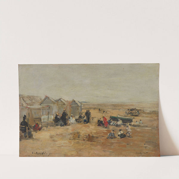 Deauville, Scène de plage (1890) by Eugène Boudin