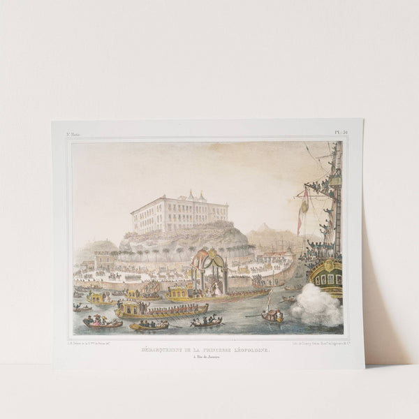 Débarquement de la princesse Léopoldine à Rio de Janeiro (1834 - 1839) by Jean Baptiste Debret