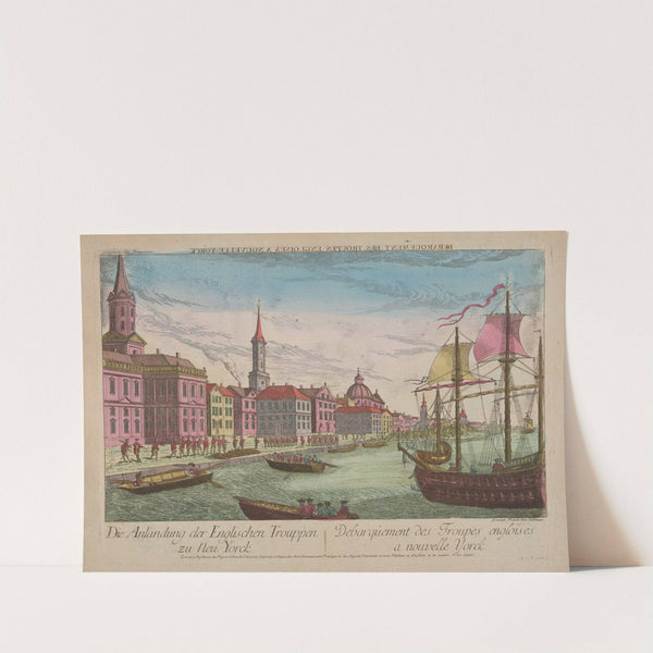 Debarquement des troupes Engloise a Nouvelle Yorck (Disembarkment of the English troups in New York) by Franz Xaver Habermann