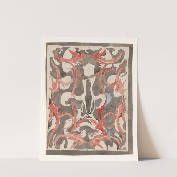 Decoratief ontwerp met diermotieven (1874) by Carel Adolph Lion Cachet