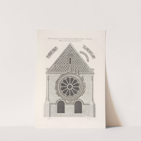 Décoration extérieure de croistillon septentrional de l'église de St. Étienne de Beauvais monument du commencement du XIe. siècle. by Nicolas Xavier Willemin