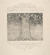 Dedication card for the Grand Duke of Baden, Frederick I of Baden, with an image of an oak tree (1906)