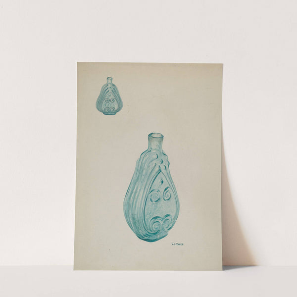 Deep Aquamarine Bottle by V.L. Vance