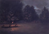 Deer Hunting By Torchlight In Bark Canoes