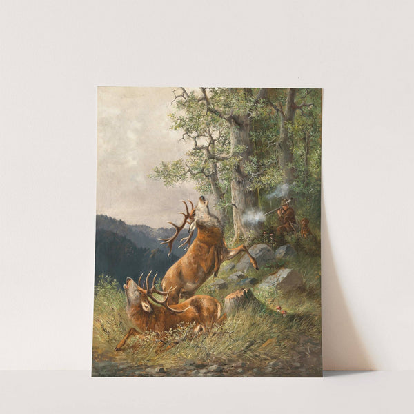 Deer Hunting (1893) by Moritz Müller II