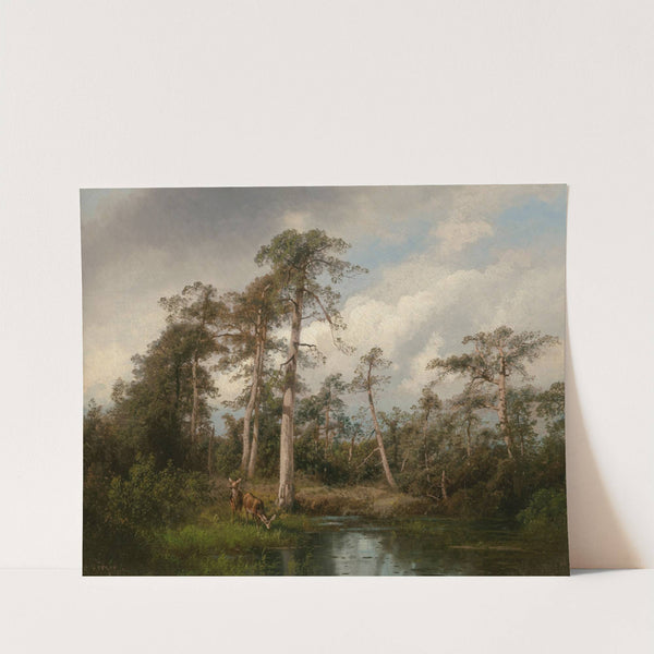 Deer in Gulph Hummock by Hermann Ottomar Herzog