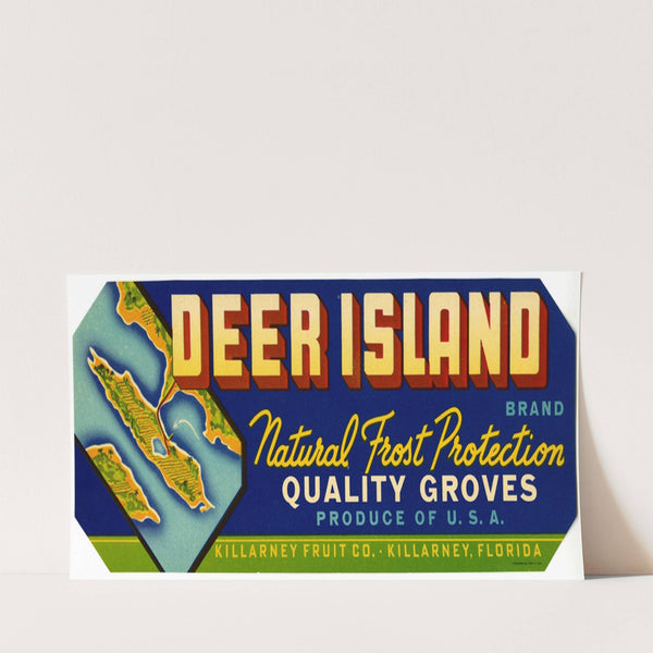 Deer Island Brand Citrus Label (1930-1950)
