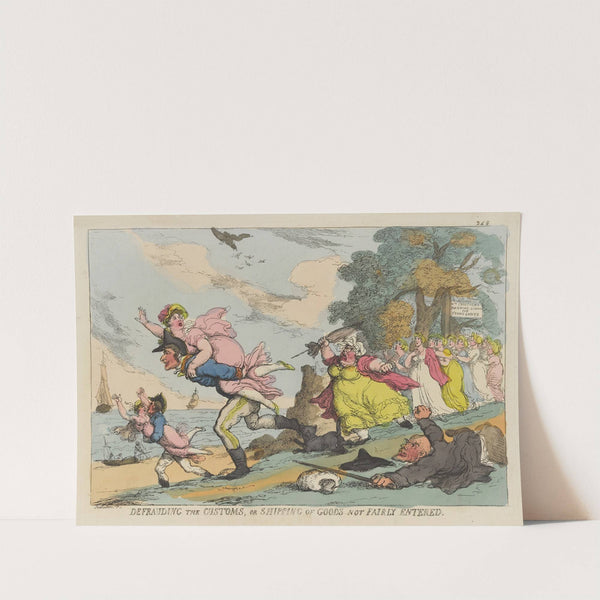 Defrauding the customs, or shipping of goods not fairly entered by Thomas Rowlandson