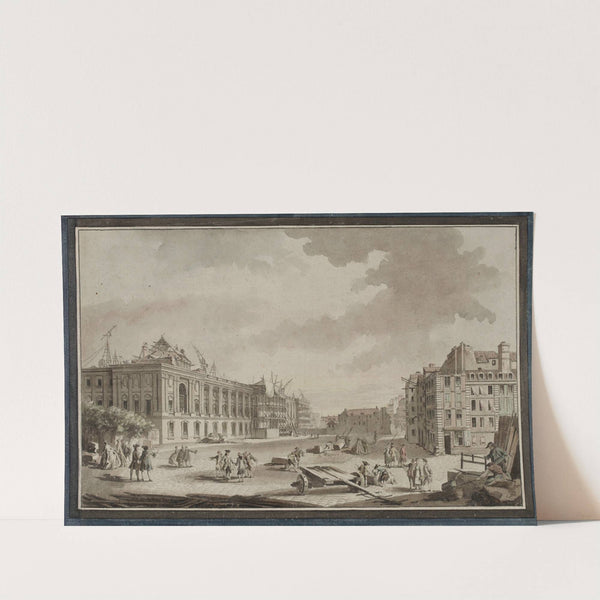 Dégagement de la colonnade du Louvre vers 1770. by Jules-Adolphe Chauvet