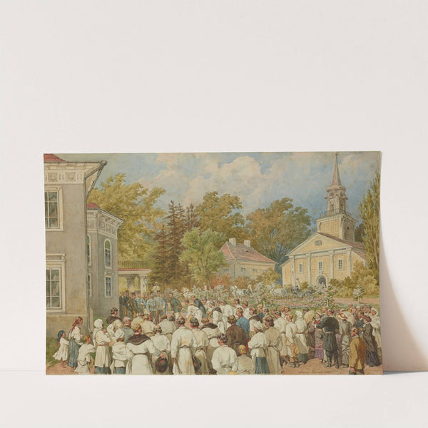 Delegation from the Krysowice Commune Thanking the Emperor for Money Donated for the Building of the School by Juliusz Kossak