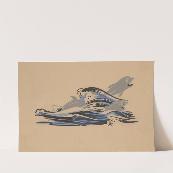 Delfíny vo vlnách by Ján Novák