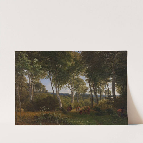 Delhoved Wood near Lake Skarre, Zealand. Afternoon Light by P. C. Skovgaard