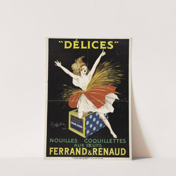 Délices Nouilles coquillettes aux oeufs. Ferrand et Renaud (1923) by Leonetto Cappiello