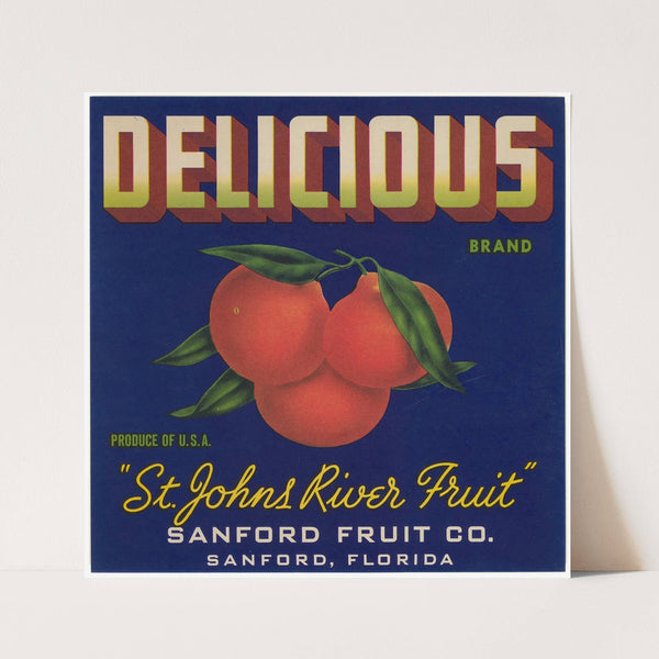 Delicious Brand Citrus Label (1930-1950)