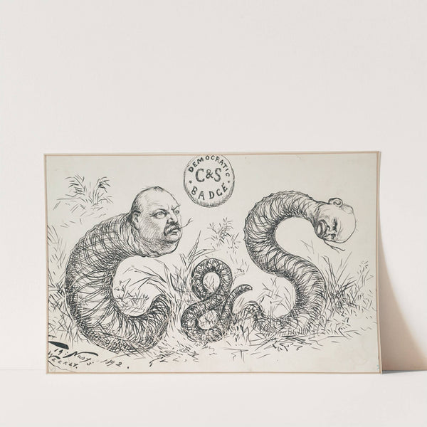 Democratic badge (1892) by Thomas Nast