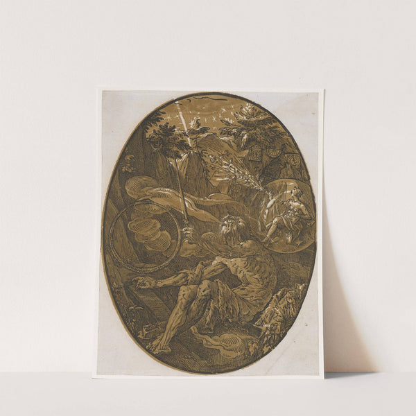 Demogorgon in der Höhle der Unendlichkeit by Hendrick Goltzius