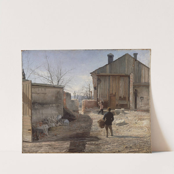 Demolishing the Old Orphanage, Stockholm by Anshelm Schultzberg