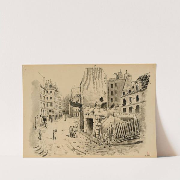 Démolition de la rue du Four (1897) by Eugène de Ménorval