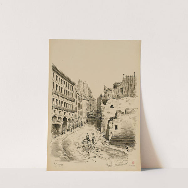 Démolition de la rue du Four (1897) by Eugène de Ménorval
