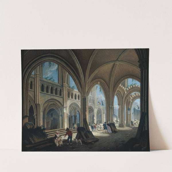 Démolition de l'église Saint-Jean-en-Grève, en 1800 by Pierre-Antoine Demachy