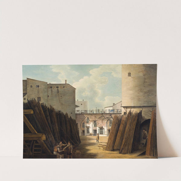 Den gamla järnvågen vid Slussen, Stockholm by Johan Fredrik Julin